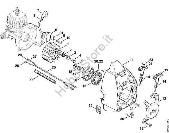 Impianto di accesione, dispositivo di avviamento FC 44 FC 44 brand Stihl